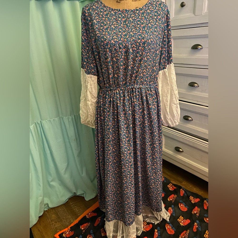 Shein curve floral dress